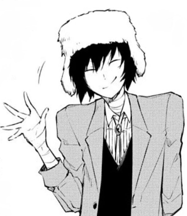 dazai in hat